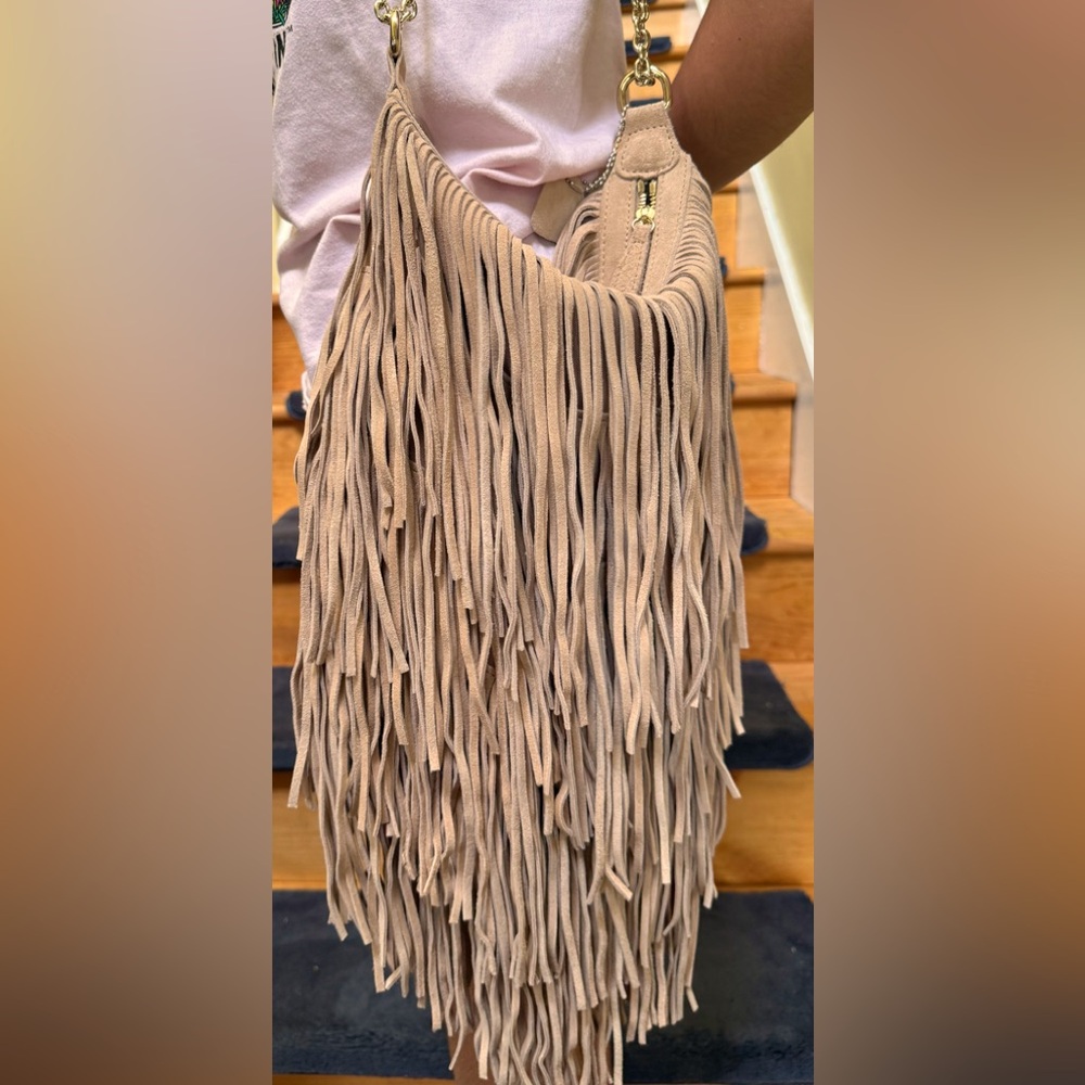 Lost and Found brand leather Fringe Bag